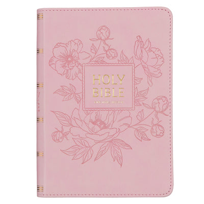 Cover Image for KJV Bible Compact Large Print (Faux Leather, Pink) -- Christian Art Gifts, Leather