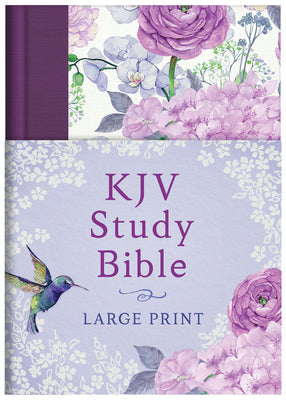 Cover Image for KJV Study Bible - Large Print [hummingbird Lilacs] -- Compiled by Barbour Staff, Hardcover