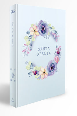 Cover Image for Biblia Rvr 1960 Letra Grande, Manual, Tapa Dura Con Nombres de Dios, Flores Azul / Spanish Bible Rvr 1960 Handy Size, Lp, Hc with Names of God, Blue F -- Reina Valera Revisada 1960, Hardcover