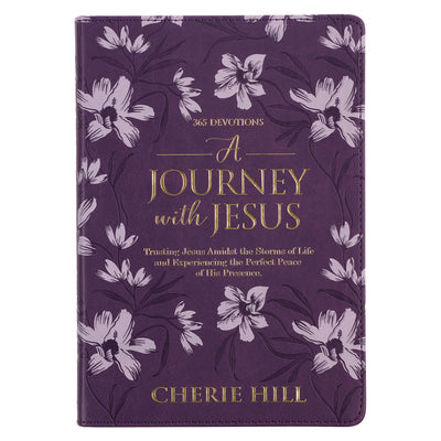 Cover Image for A Journey with Jesus 365 Devotions for Women, Purple Floral Faux Leather Flexcover -- Christianart Gifts, Leather