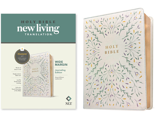 Cover Image for NLT Wide Margin Bible, Filament Enabled (Leatherlike, Grace & Bloom, Red Letter) -- New Living Translation, Imitation Leather
