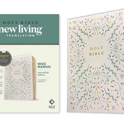 NLT Wide Margin Bible, Filament Enabled (Leatherlike, Grace & Bloom, Red Letter) -- New Living Translation, Imitation Leather