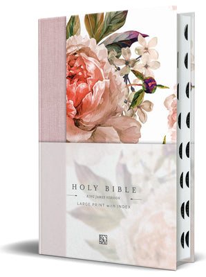 Cover Image for KJV Holy Bible, Large Print Medium Format, Pink Cloth Hardcover W/Thumb Index and Ribbon Marker, Red Letter -- King James Version, Hardcover